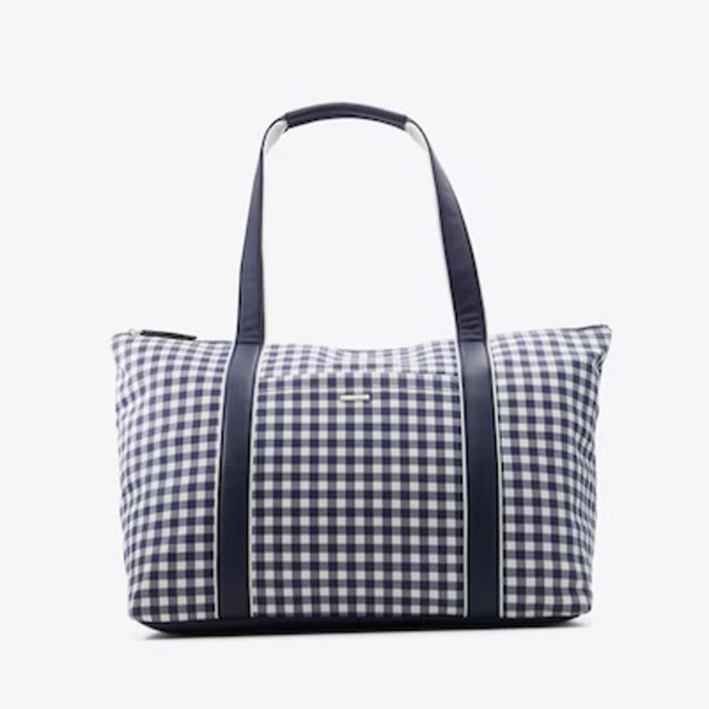 NWT Draper James Savannah Weekender in Gingham Navy